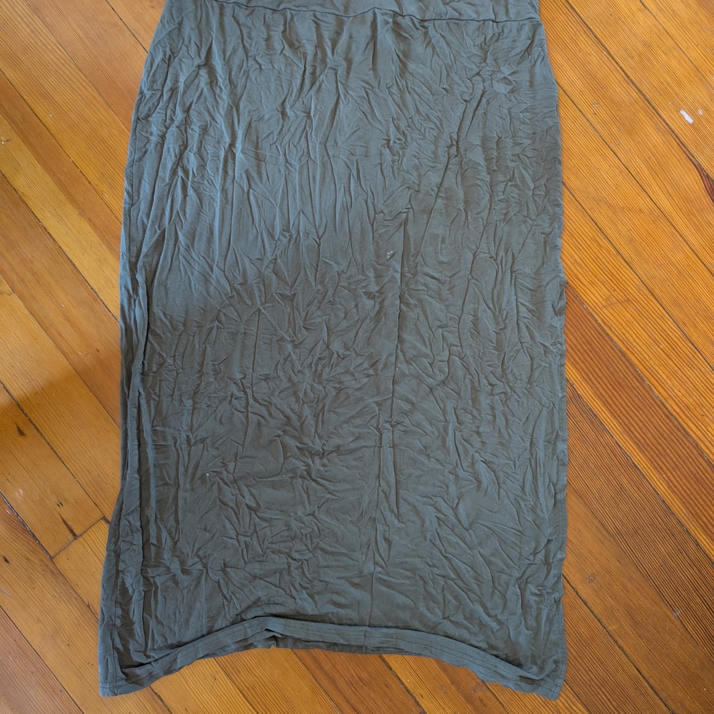 No Boundaries Olive Maxi Skirt